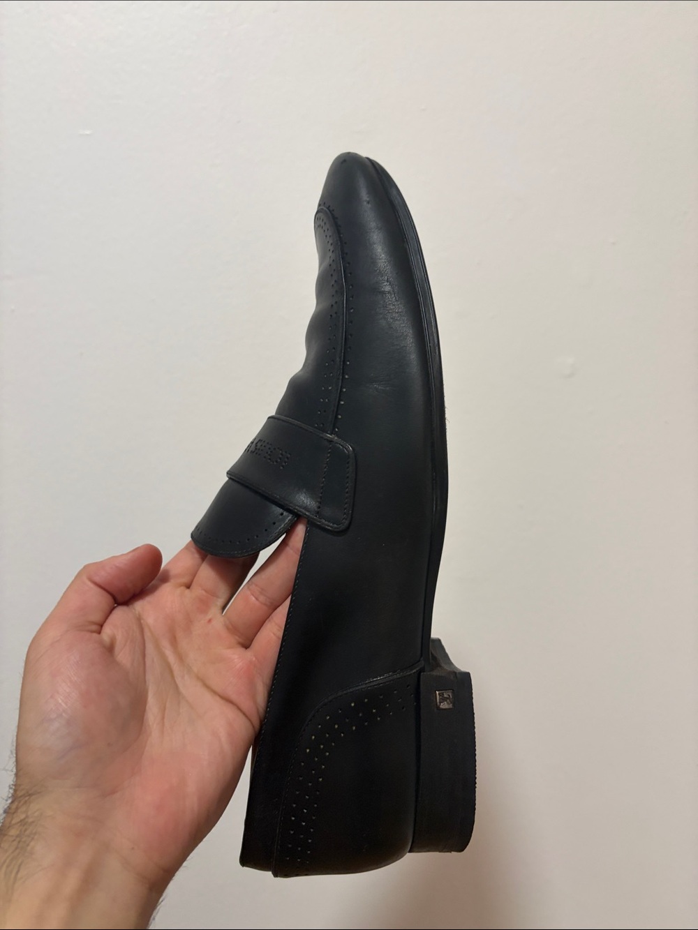 Louis Vuitton Black Leather Men’s Slip-On Loafers - Picture 3 of 7